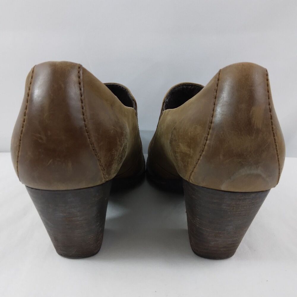 Born W81296 Gertrude Brown Leather Slip-On Bootie Heel Distressed Women's US 7 - Picture 12 of 14